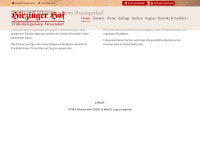 hirzingerhof.at Webseite Vorschau