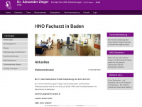 hno-baden.at Webseite Vorschau