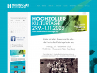 hochzoller-kulturtage.de Webseite Vorschau