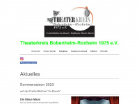 theaterkreis1975.de Webseite Vorschau
