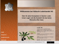 hoeltschi-leder.ch Webseite Vorschau