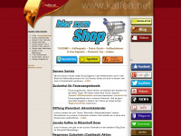 kaffee.net Webseite Vorschau