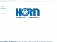 horn-kaeltetechnik.de Webseite Vorschau