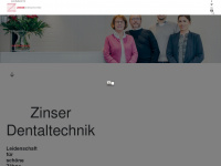 zinser-dentaltechnik.de Webseite Vorschau
