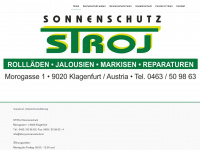 stroj-sonnenschutz.at Webseite Vorschau
