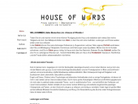 houseofwords.de Webseite Vorschau