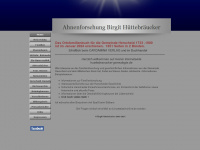 huettebraeucker-genealogie.de Webseite Vorschau