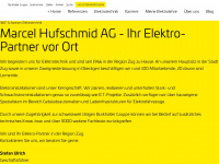 hufschmid-elektro.ch Webseite Vorschau