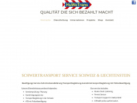 huwetrans.ch Webseite Vorschau