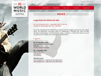 worldmusicaustria.info Webseite Vorschau