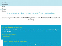 immomailing.ch Webseite Vorschau