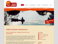 indian-summer-kanutouren.de Webseite Vorschau