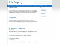 abfall-recycling.com Webseite Vorschau