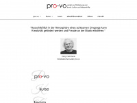 pro-vo.at Webseite Vorschau