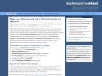 suchmaschinenland.de Webseite Vorschau