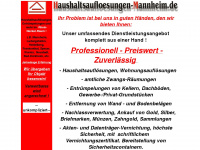 haushaltsaufloesungen-mannheim.de Webseite Vorschau