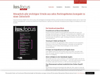 iusfocus.ch Webseite Vorschau