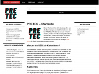 pretec-europe.com Webseite Vorschau