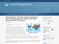 jewishexperience.de Webseite Vorschau