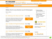java-college.de Webseite Vorschau