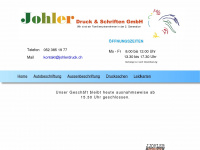 johlerdruck.ch Webseite Vorschau
