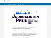 journalistenpreis-diakonie.de Webseite Vorschau