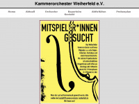 kammerorchester-weiherfeld.de Webseite Vorschau