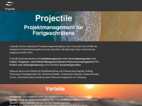 projectile.de Webseite Vorschau