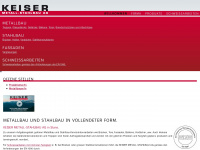 keiser-metallbau.ch Webseite Vorschau