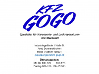 kfz-gogo.at Webseite Vorschau