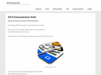 kfz-kennzeichen-koeln.de Webseite Vorschau