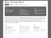kfz-technik-kroll.de Webseite Vorschau