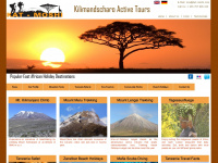 kilimandscharo-safari.de Webseite Vorschau
