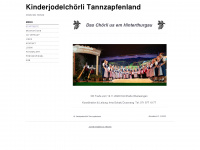 kinderjodelchoerli-tannzapfenland.ch Webseite Vorschau