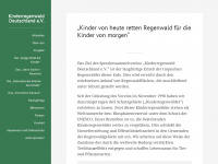kinderregenwald.de Webseite Vorschau