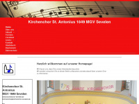 kirchenchor-sevelen.de Webseite Vorschau