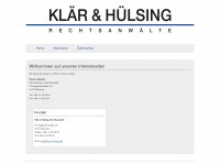 klaer-huelsing.de Webseite Vorschau