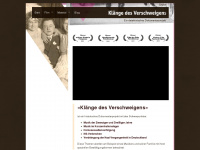 klaenge-des-verschweigens.de Webseite Vorschau