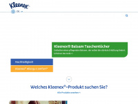 kleenex.ch Webseite Vorschau