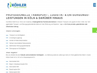 koehler-transport.de Webseite Vorschau