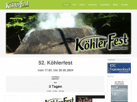 koehlerfest-frammersbach.de Webseite Vorschau