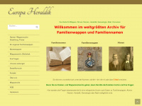 europa-heraldik.com Webseite Vorschau