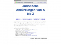 juristische-abkuerzungen.de Webseite Vorschau