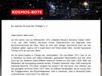 kosmos-bote.de Webseite Vorschau