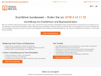 kran-micha.de Webseite Vorschau