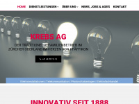 krebsag.ch Webseite Vorschau