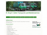 kropf-transporte.ch Webseite Vorschau