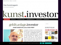 kunstinvestor.at Webseite Vorschau