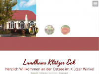 landhaus-kluetz.de Webseite Vorschau