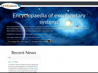exoplanet.eu Webseite Vorschau